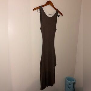 Freshman 1996 Olive Ribbed Dress – Women’s Medium – Pre‑Owned, Good Condition